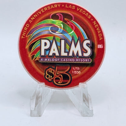 Palms Casino Resort Las Vegas Nevada 2004 '3rd Anniversary' LE $5 Casino Chip E4017