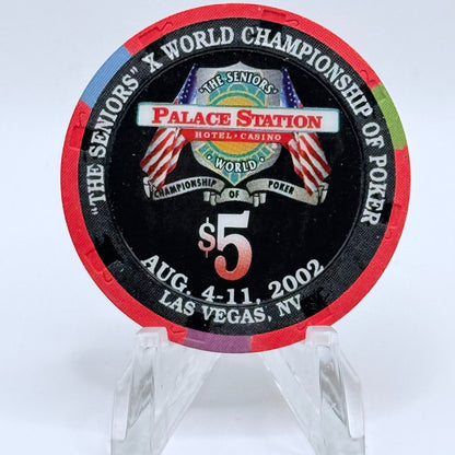 Palace Station Las Vegas Nevada 2002 'Russ Hamilton' Series 100 LE $5 Casino Chip E1821