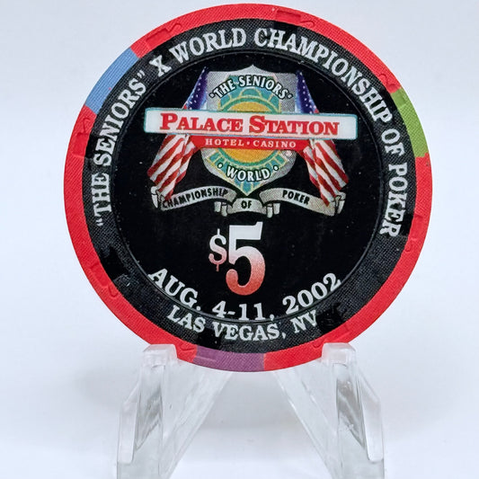 Palace Station Las Vegas Nevada 2002 'Russ Hamilton' Series 100 LE $5 Casino Chip E1821