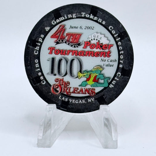 CCA Blackjack/Poker Tournaments 2002 'CC&GTCC Poker Tournament' Series 4 $100 NCV Casino Chip V9298