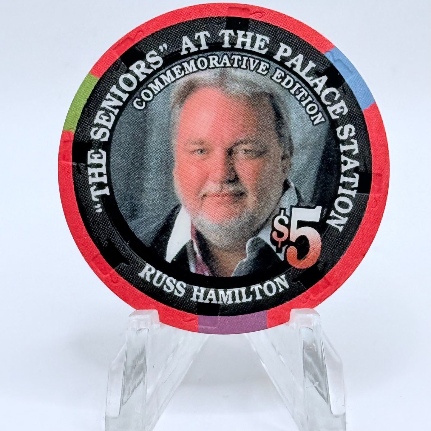 Palace Station Las Vegas Nevada 2002 'Russ Hamilton' Series 100 LE $5 Casino Chip E1821