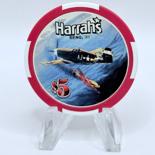 Harrah's Reno Nevada 2000 'Reno Air Races' LE $5 Casino Chip  V6281