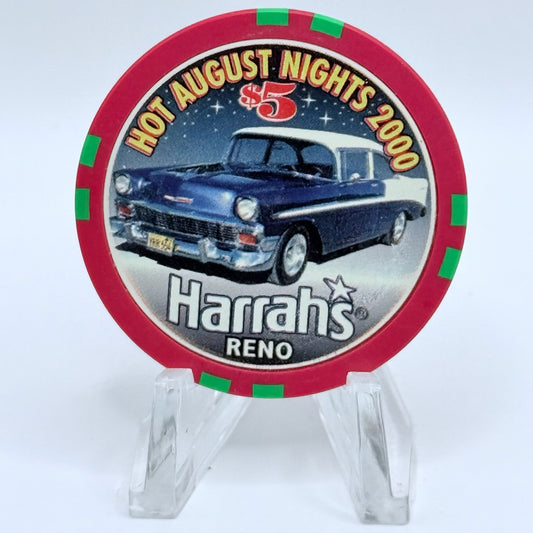 Harrah's Reno Nevada 2000 'Hot August Nights' LE $5 Casino Chip V6286