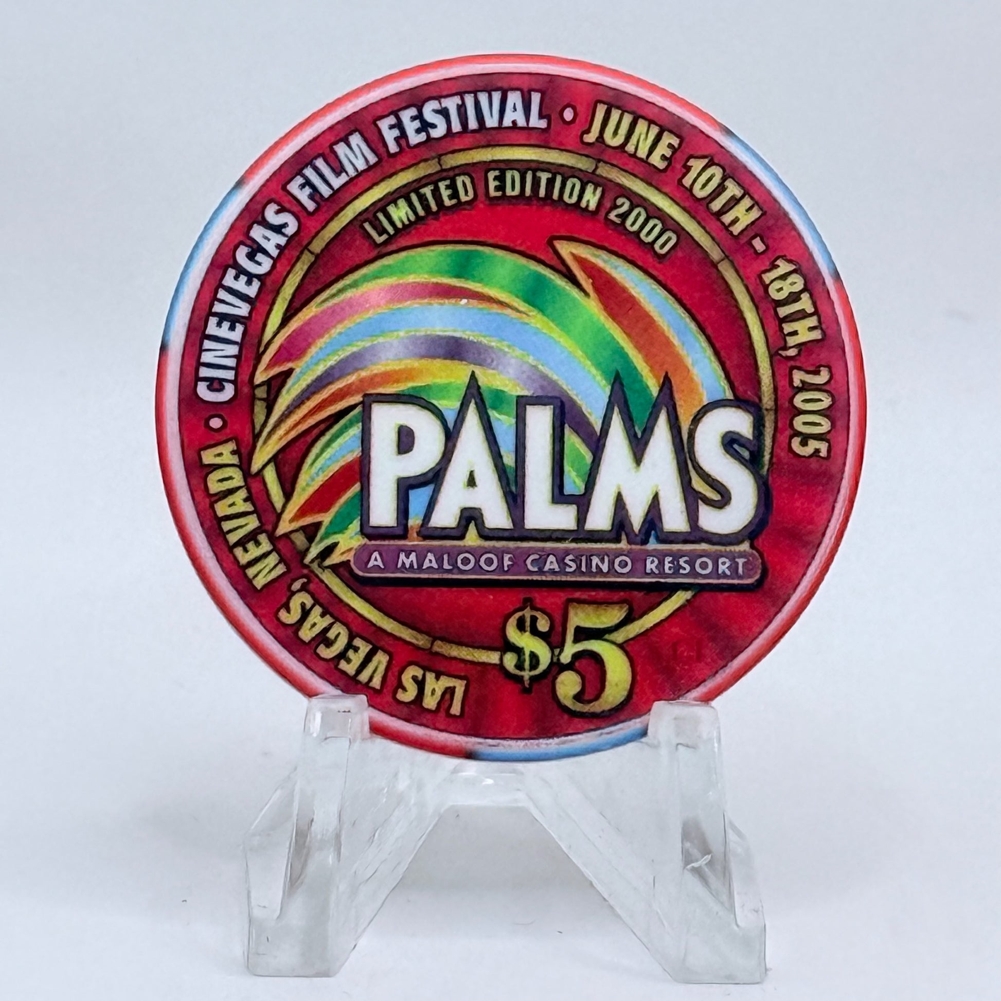Palms Casino Resort Las Vegas Nevada 2005 'Dennis Hopper' LE $5 Casino Chip E4785