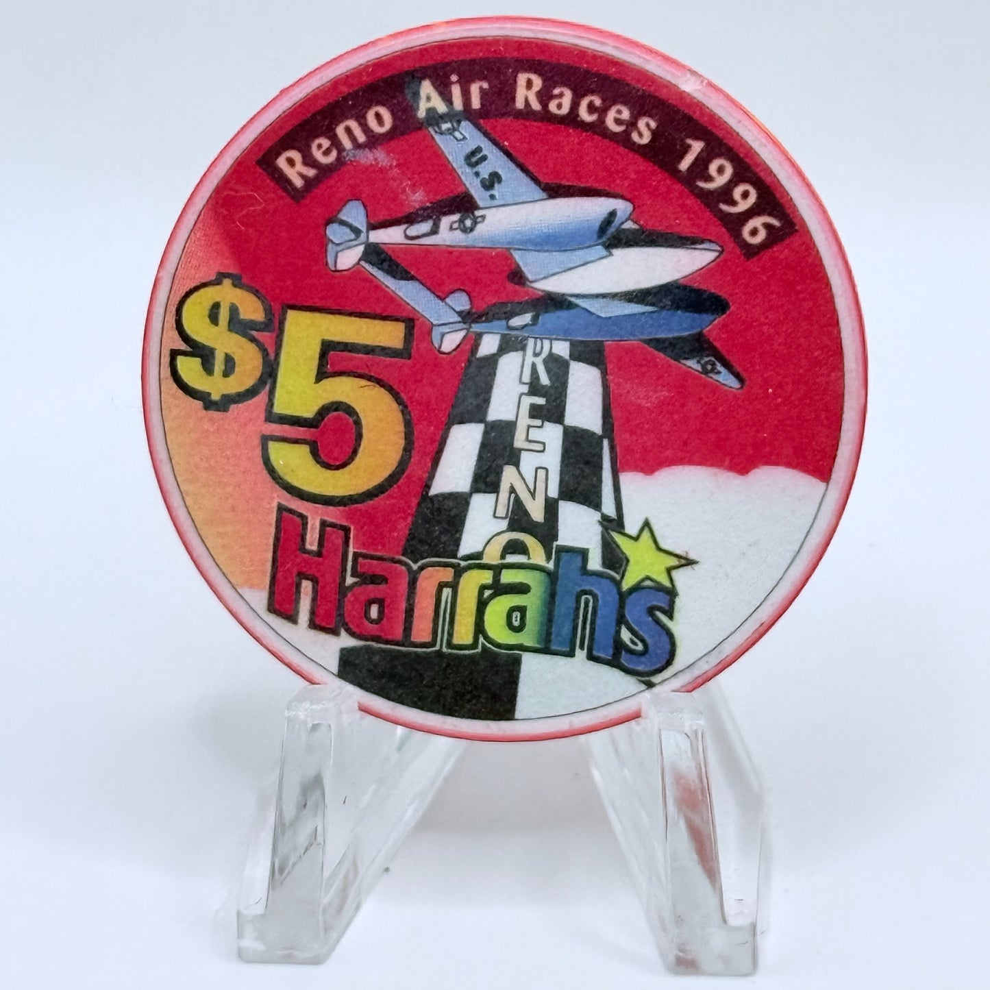 Harrah's Reno Nevada 1996 LE $5 Casino Chip N8528