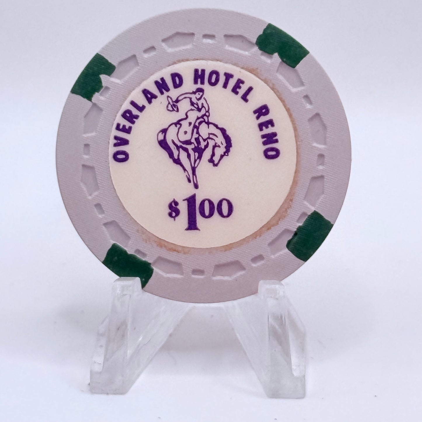 Overland Hotel Reno Nevada 1964 LE $1 Casino Chip E1773
