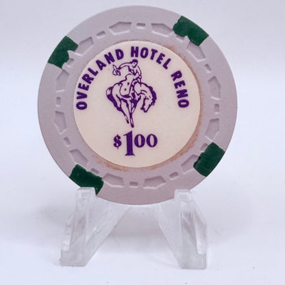 Overland Hotel Reno Nevada 1964 LE $1 Casino Chip E1773