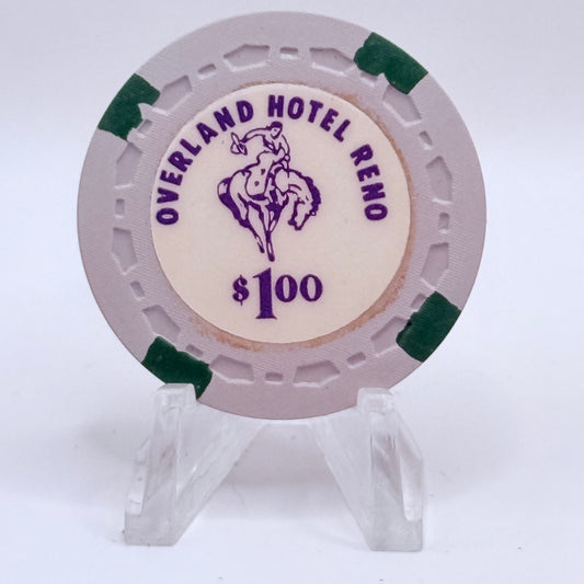 Overland Hotel Reno Nevada 1964 LE $1 Casino Chip E1773