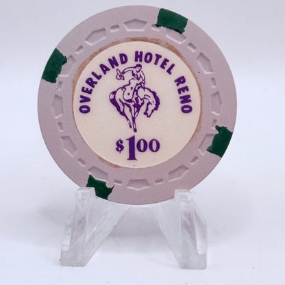 Overland Hotel Reno Nevada 1964 LE $1 Casino Chip E1773