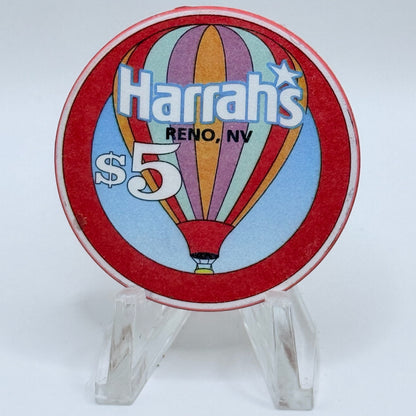 Harrah's Reno Nevada 1996 'Dawn Patrol' LE $5 Casino Chip  N8530