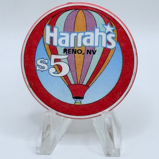 Harrah's Reno Nevada 1996 'Dawn Patrol' LE $5 Casino Chip  N8530