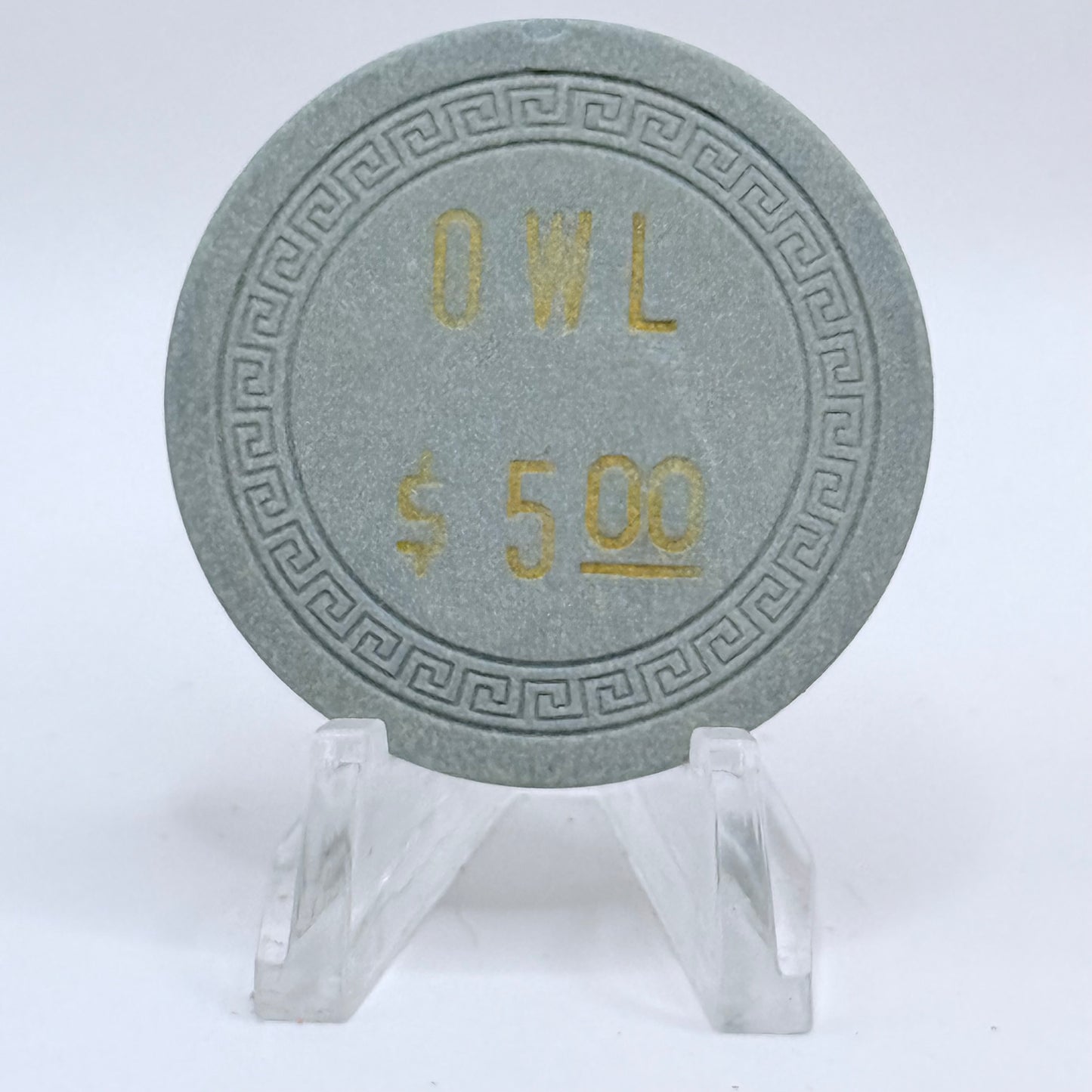Owl Club Battle Mountain Nevada 1956 $5 Casino Chip N7265