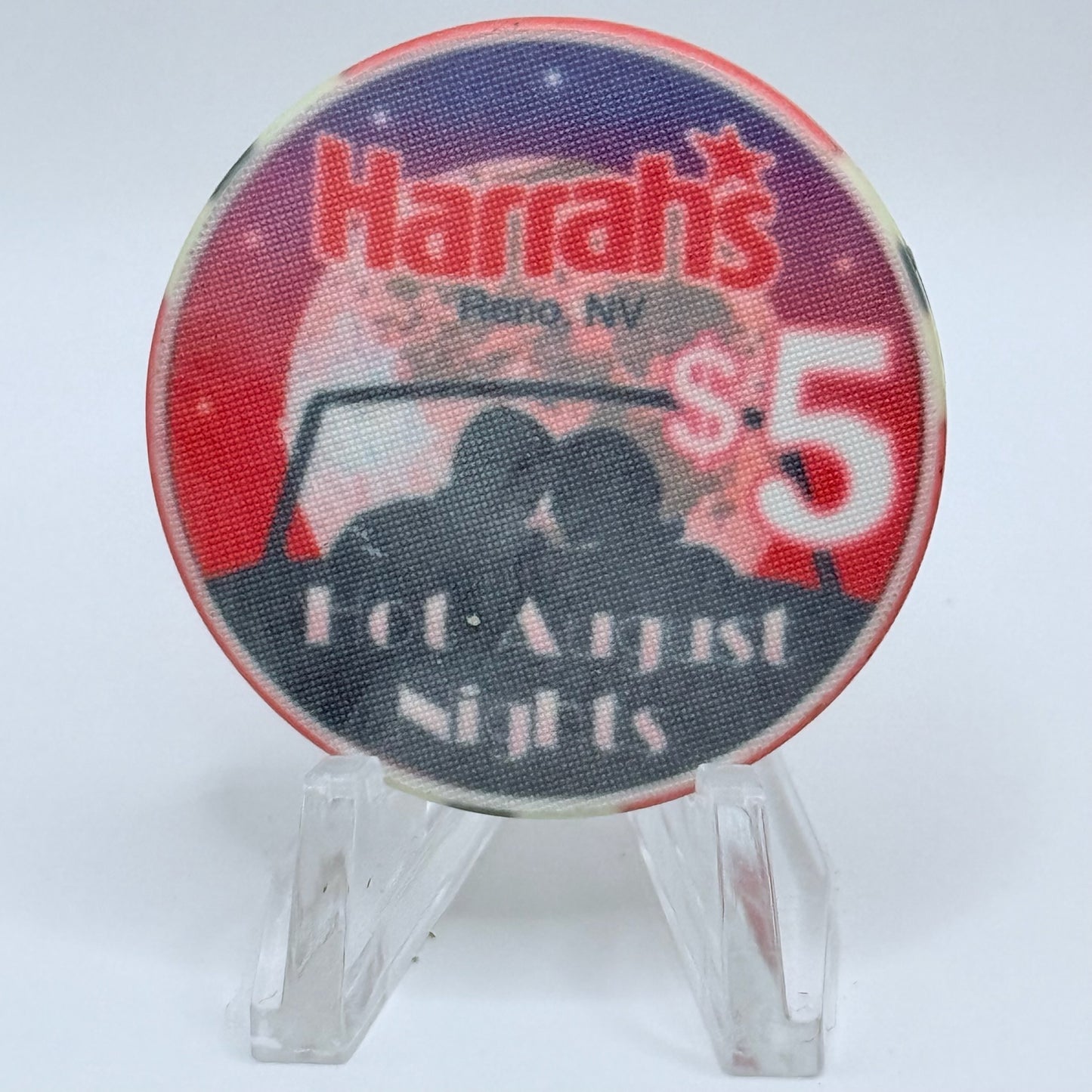 Harrah's Reno Nevada 1995 'Hot August Nights' LE $5 Casino Chip  E8566