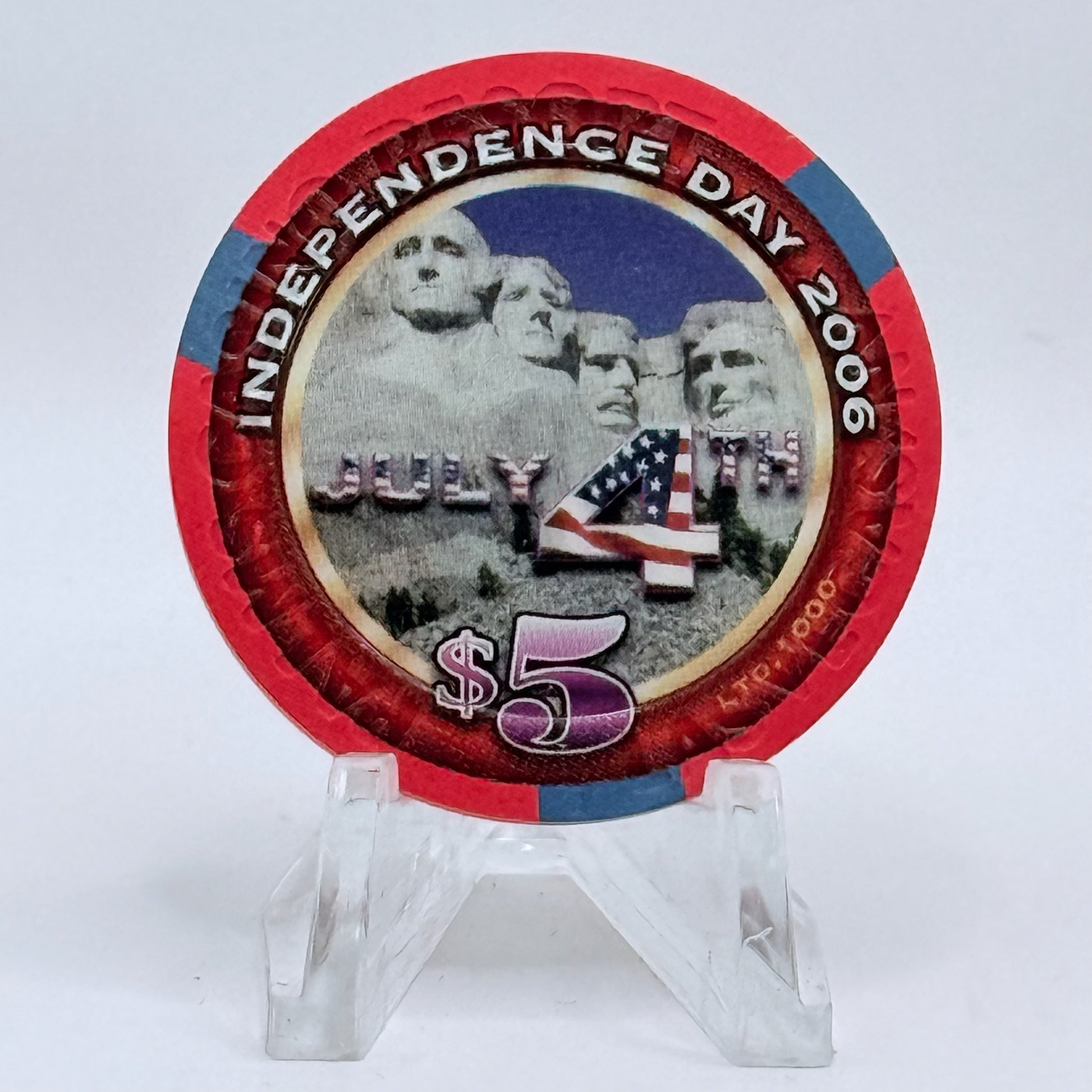 Palms Casino Resort Las Vegas Nevada 2006 'July 4th' LE $5 Casino Chip E6185
