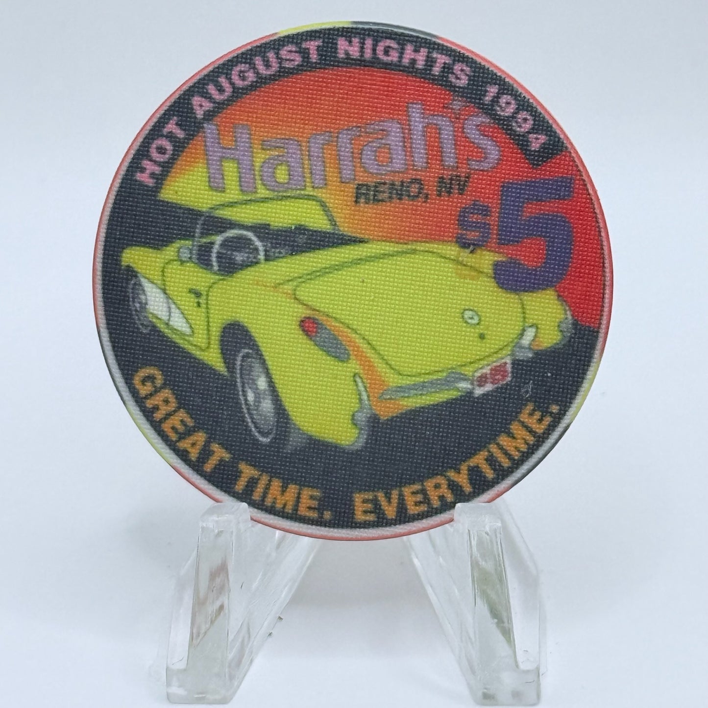 Harrah's Reno Nevada 1994 'Hot August Nights' LE $5 Casino Chip  N0610