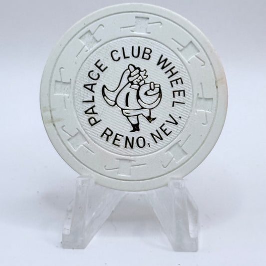 Palace Club Reno Nevada 1970s 'White' Series 301 Roulette Casino Chip N3547
