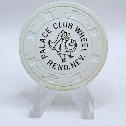 Palace Club Reno Nevada 1970s 'White' Series 301 Roulette Casino Chip N3547