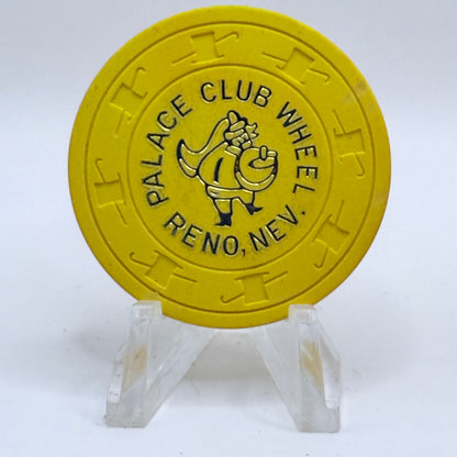 Palace Club Reno Nevada 1970s 'Yellow' Series 301 Roulette Casino Chip N3547