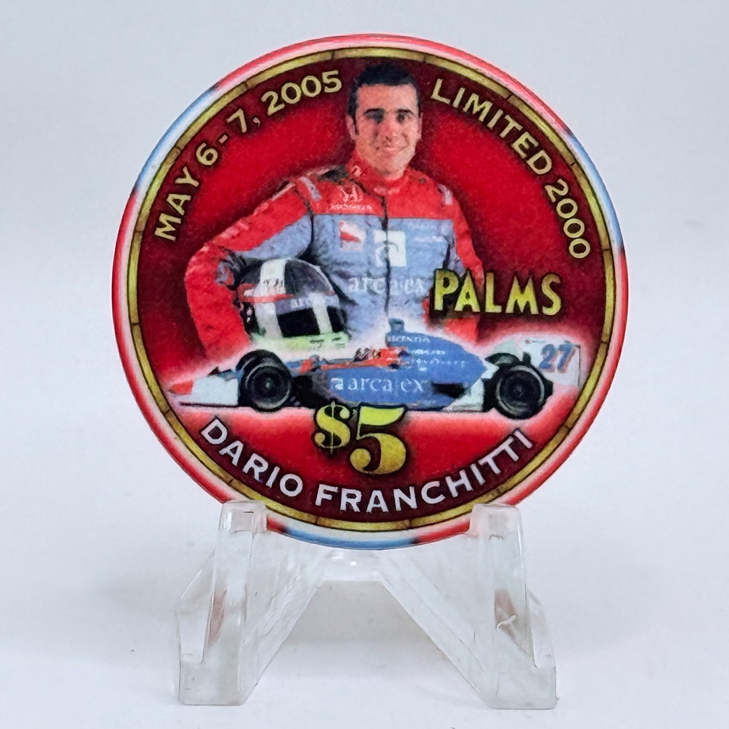 Palms Casino Resort Las Vegas Nevada 2005 'Dario Franchitti' LE $5 Casino Chip E5195