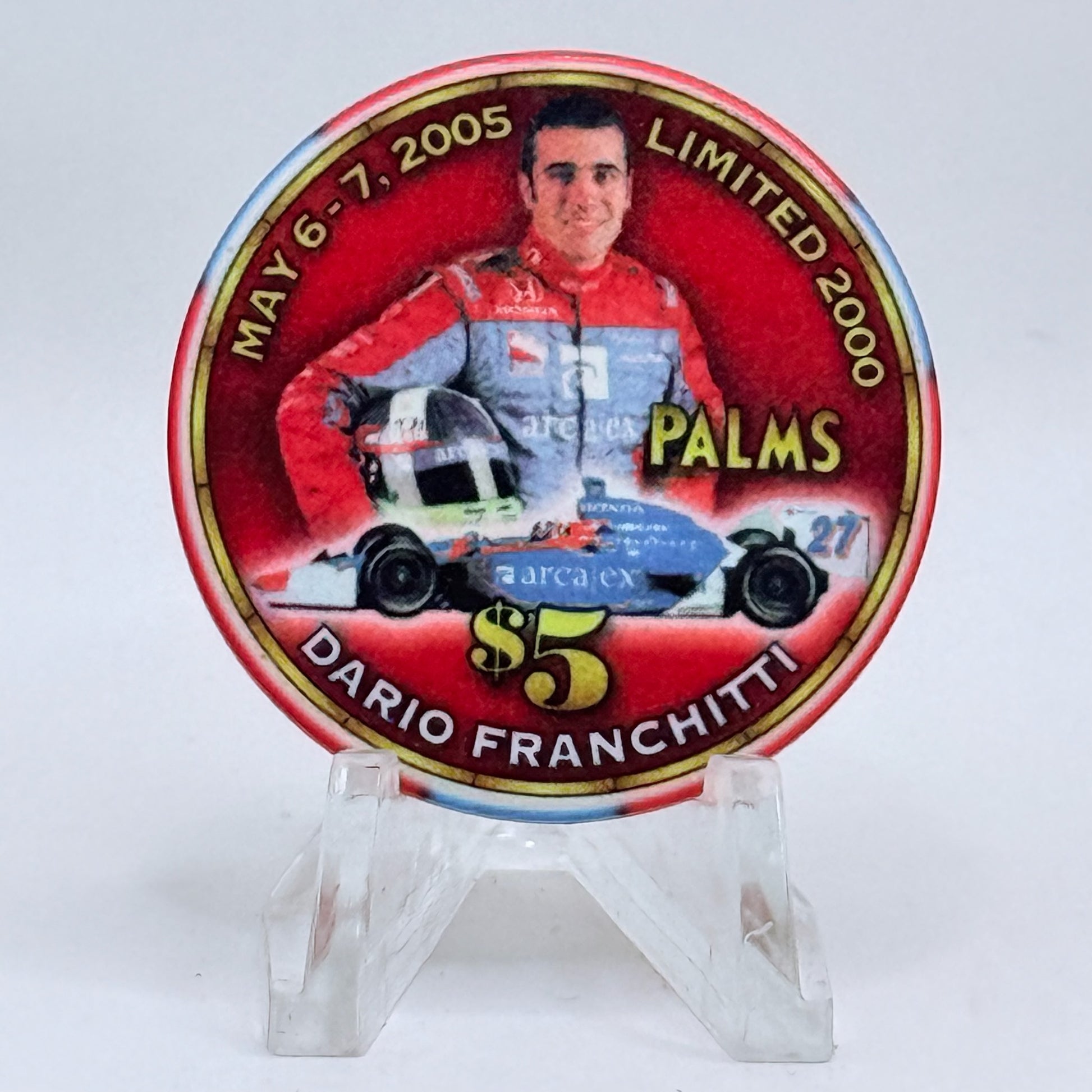 Palms Casino Resort Las Vegas Nevada 2005 'Dario Franchitti' LE $5 Casino Chip E5195