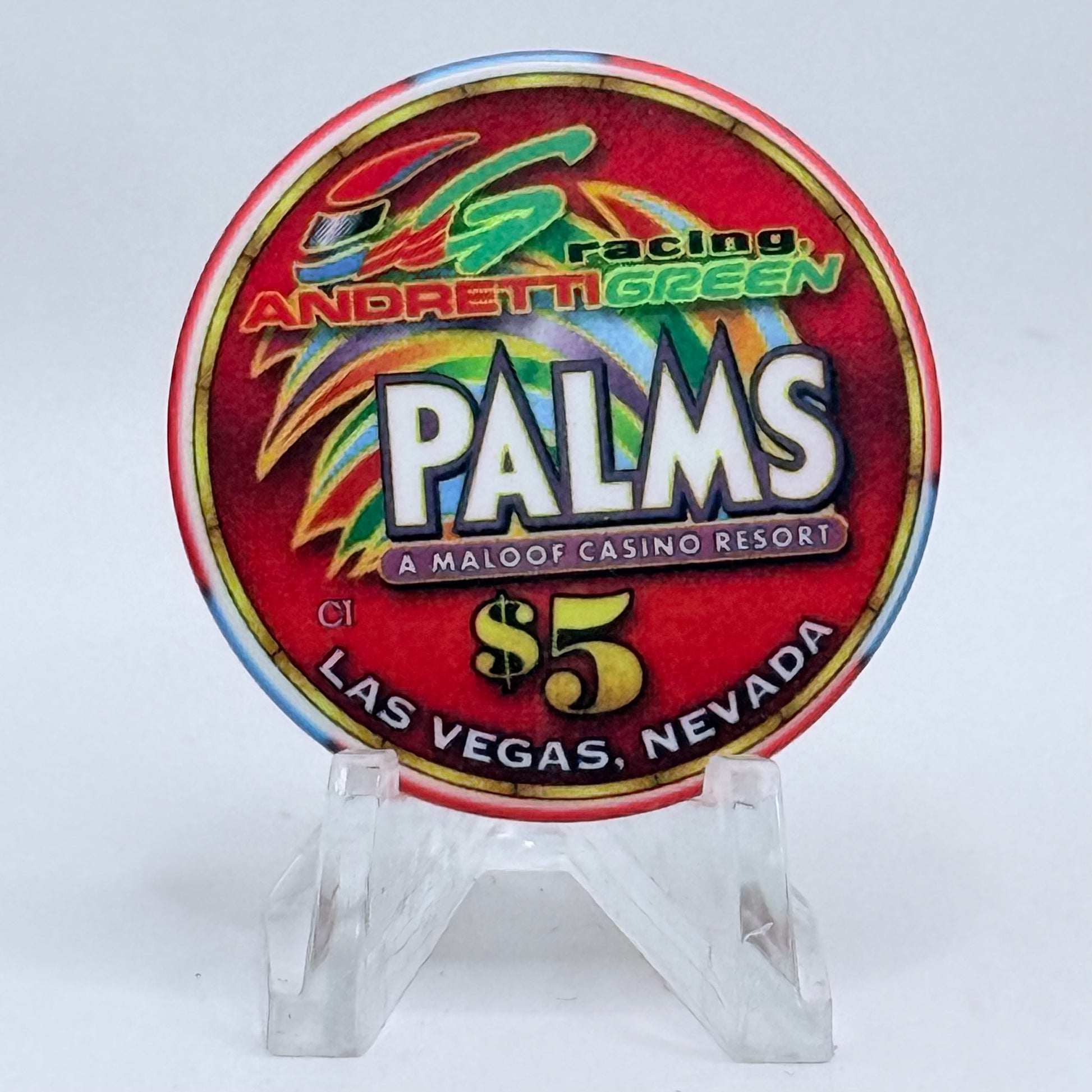 Palms Casino Resort Las Vegas Nevada 2005 'Dario Franchitti' LE $5 Casino Chip E5195