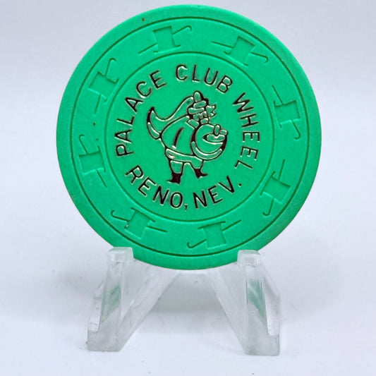 Palace Club Reno Nevada 1970s 'Green' Series 301 Roulette Casino Chip N3547