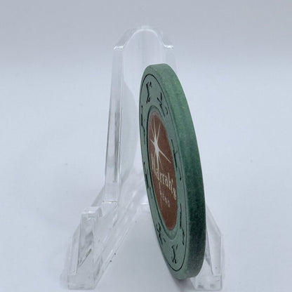 Harrah's Reno Nevada 1970s Series 15 Green Roulette Casino Chip N3675