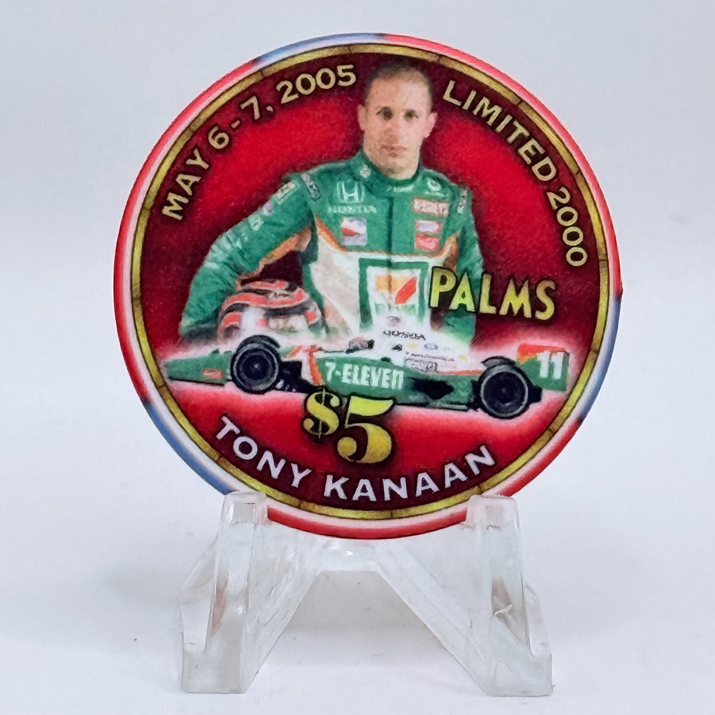 Palms Casino Resort Las Vegas Nevada 2005 'Tony Kanaan' LE $5 Casino Chip E5197