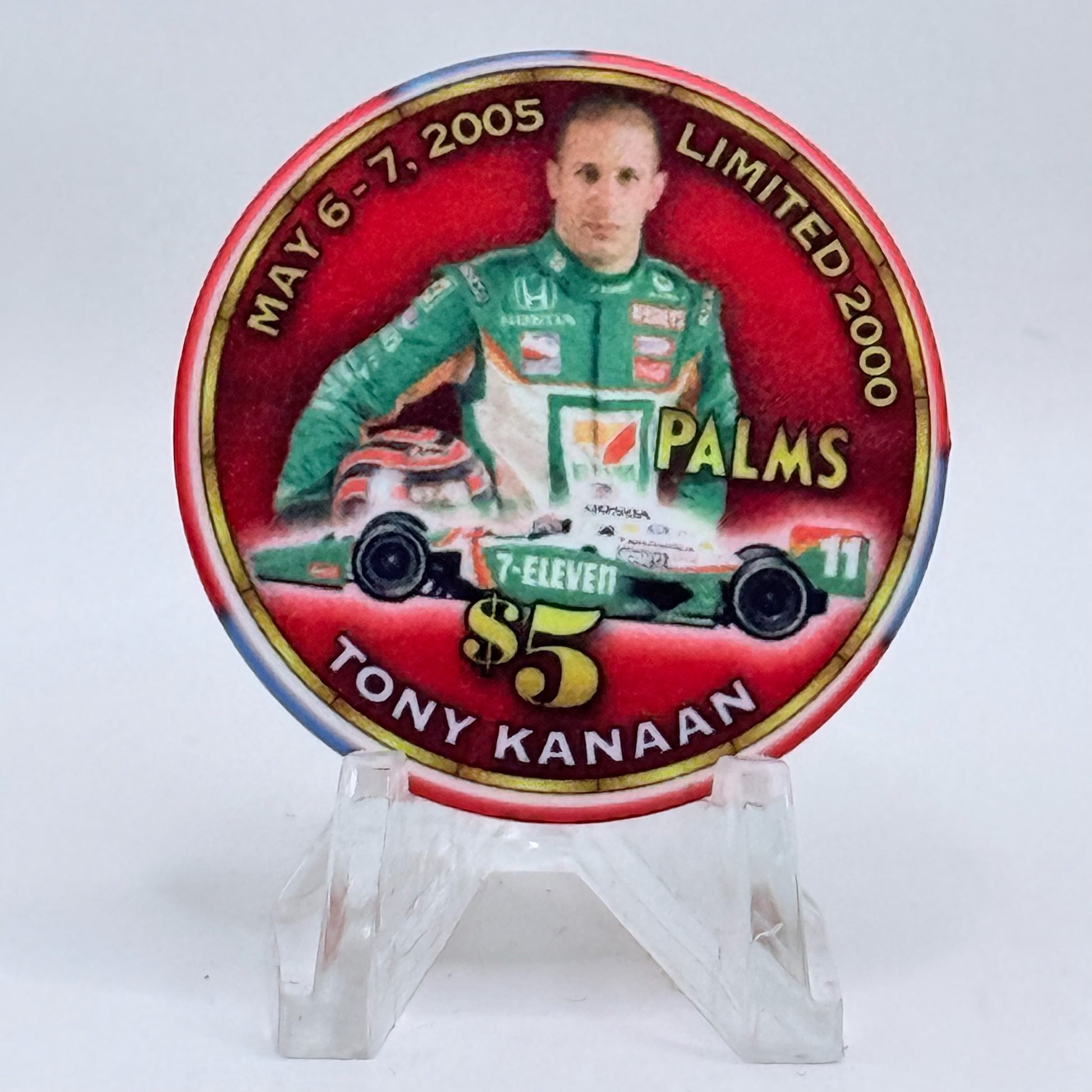 Palms Casino Resort Las Vegas Nevada 2005 'Tony Kanaan' LE $5 Casino Chip E5197