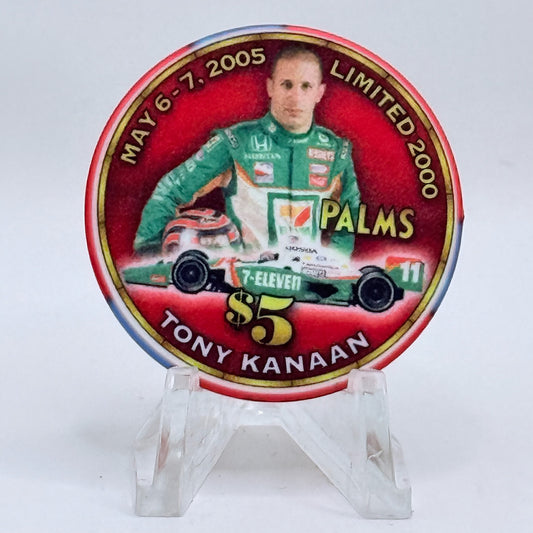 Palms Casino Resort Las Vegas Nevada 2005 'Tony Kanaan' LE $5 Casino Chip E5197