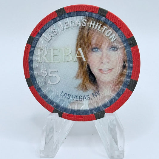 Las Vegas Hilton Las Vegas Nevada 2006 'Reba, Key to the Heart' LE $5 Casino Chip E5309