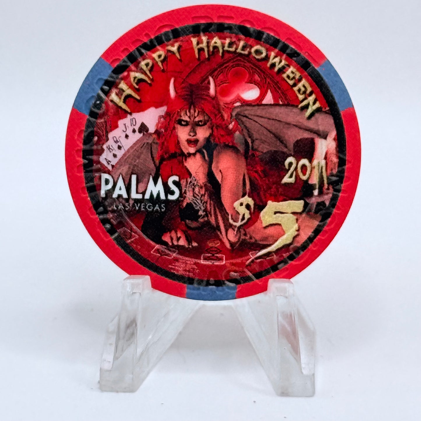 Palms Casino Resort Las Vegas Nevada 2011 'Happy Halloween' LE $5 Casino Chip D0293