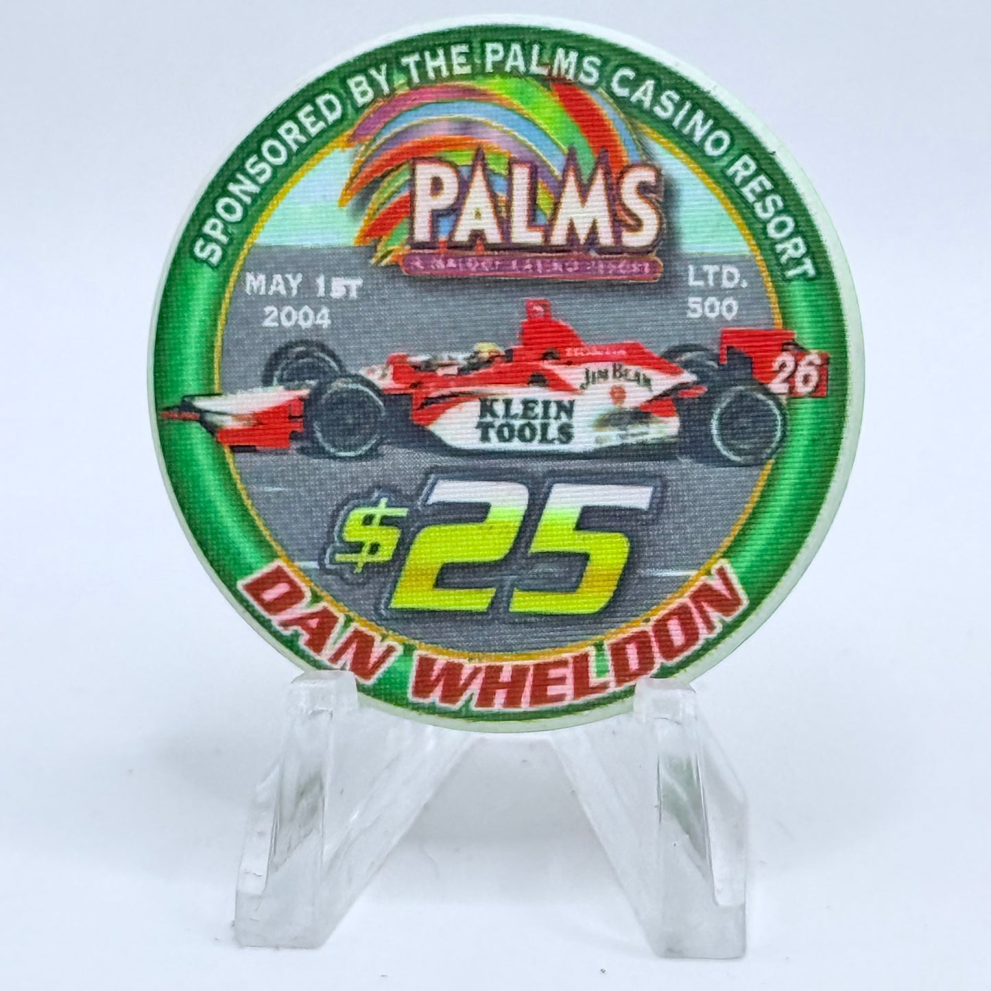 Palms Casino Resort Las Vegas Nevada 2003 'Andretti Racing -Wheldon' LE $25 Casino Chip E1986