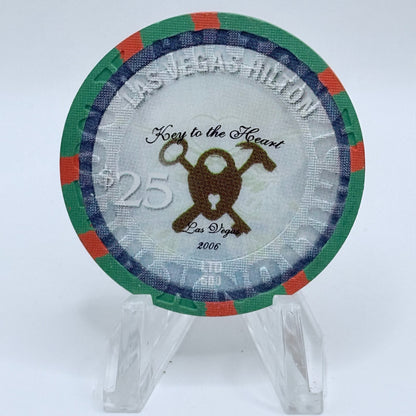 Las Vegas Hilton Las Vegas Nevada 2005 'Reba, Key to the Heart' LE $25 Casino Chip E5310