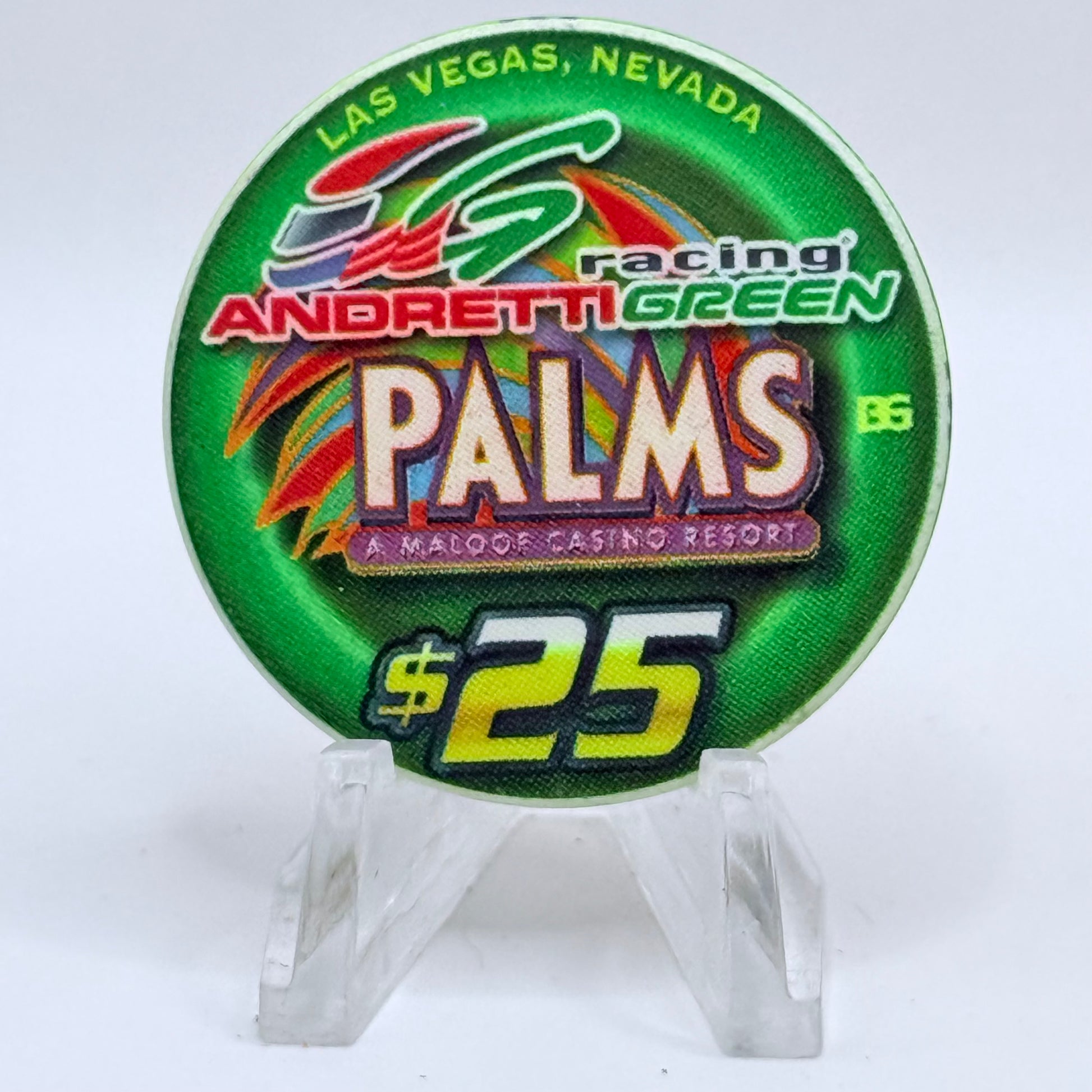 Palms Casino Resort Las Vegas Nevada 2003 'Andretti Racing -Wheldon' LE $25 Casino Chip E1986