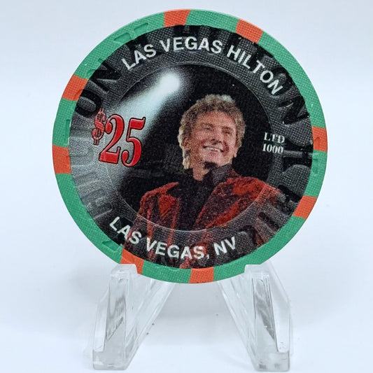 Las Vegas Hilton Las Vegas Nevada 2005 'Barry Manilow' LE $25 Casino Chip  E4606