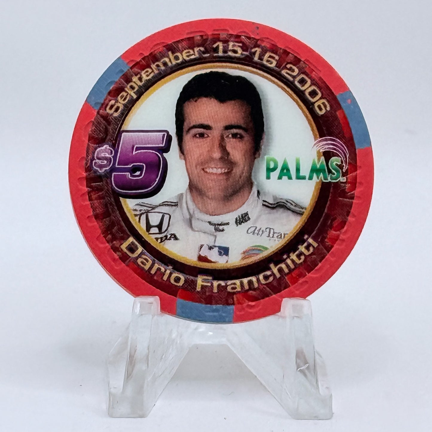 Palms Casino Resort Las Vegas Nevada 2006 'Dario Franchitti' LE $5 Casino Chip E5665