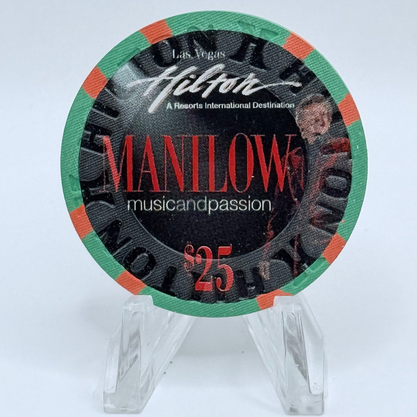 Las Vegas Hilton Las Vegas Nevada 2005 'Barry Manilow' LE $25 Casino Chip  E4606