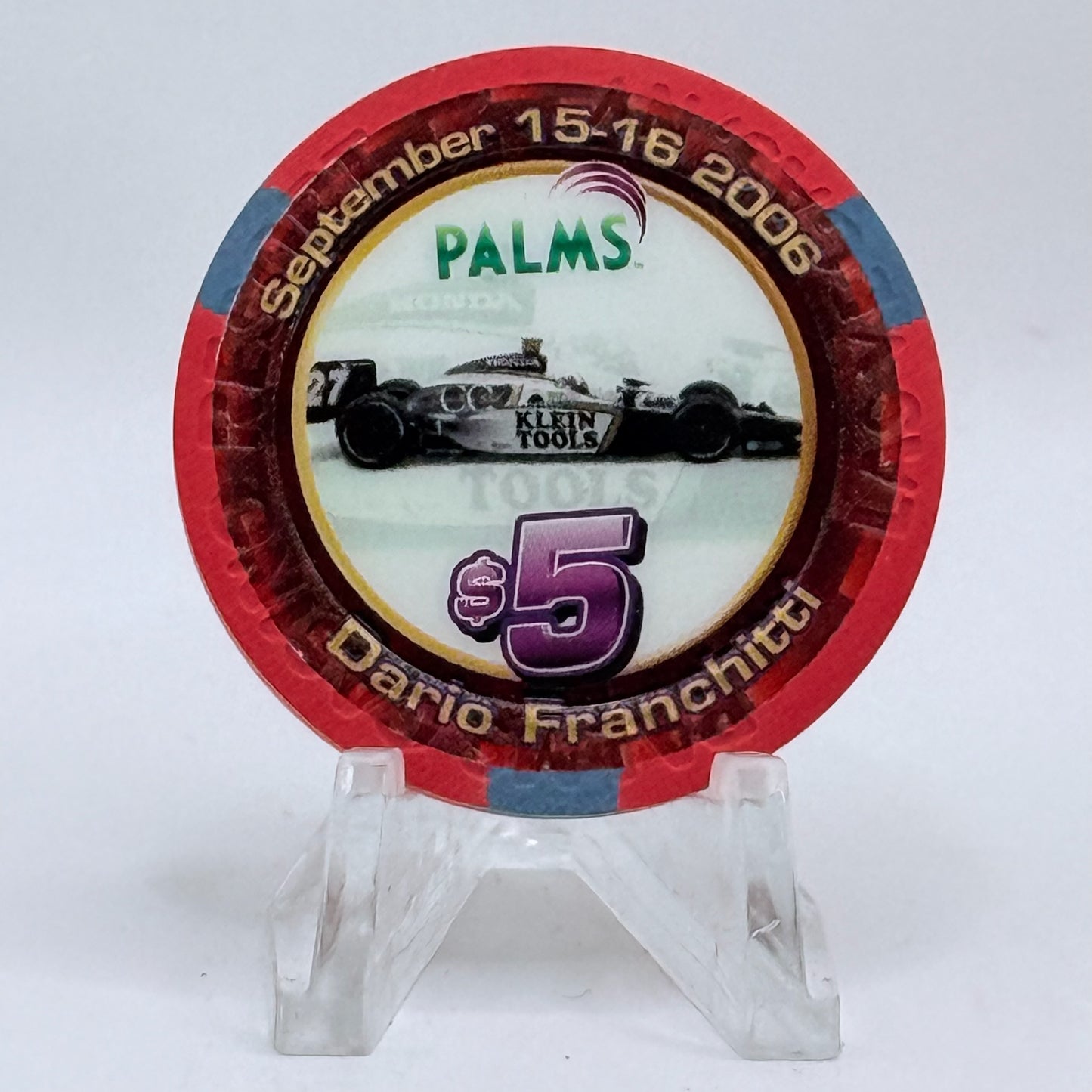 Palms Casino Resort Las Vegas Nevada 2006 'Dario Franchitti' LE $5 Casino Chip E5665