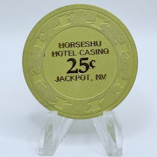 Horseshu Hotel & Casino Jackpot Nevada 1987 $0.25 Casino Chip N3115