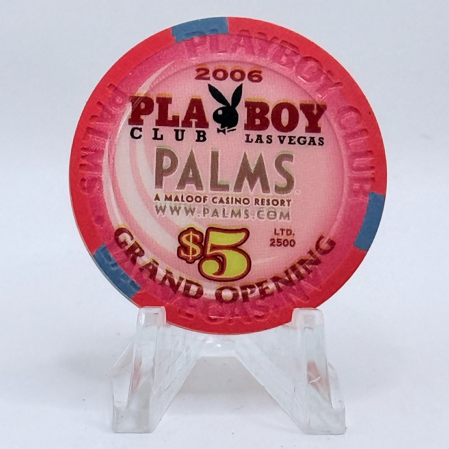 Palms Casino Resort Las Vegas Nevada 2006 'Playboy' LE $5 Casino Chip E6117