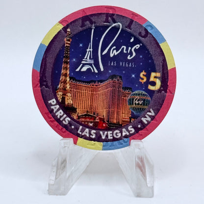 Paris Las Vegas Nevada 2007 'Christmas' LE $5 Casino Chip E8215
