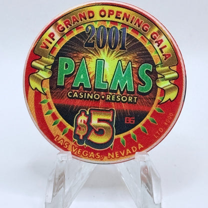 Palms Casino Resort Las Vegas Nevada 2001 'VIP Grand Opening Gala' LE $5 Casino Chip V9443