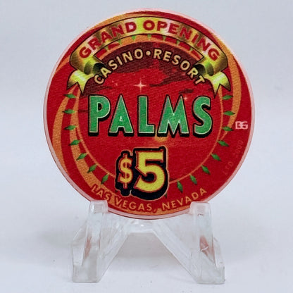 Palms Casino Resort Las Vegas Nevada 2001 'Grand Opening' LE $5 Casino Chip V9442