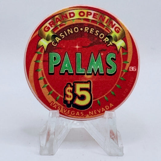 Palms Casino Resort Las Vegas Nevada 2001 'Grand Opening' LE $5 Casino Chip V9442