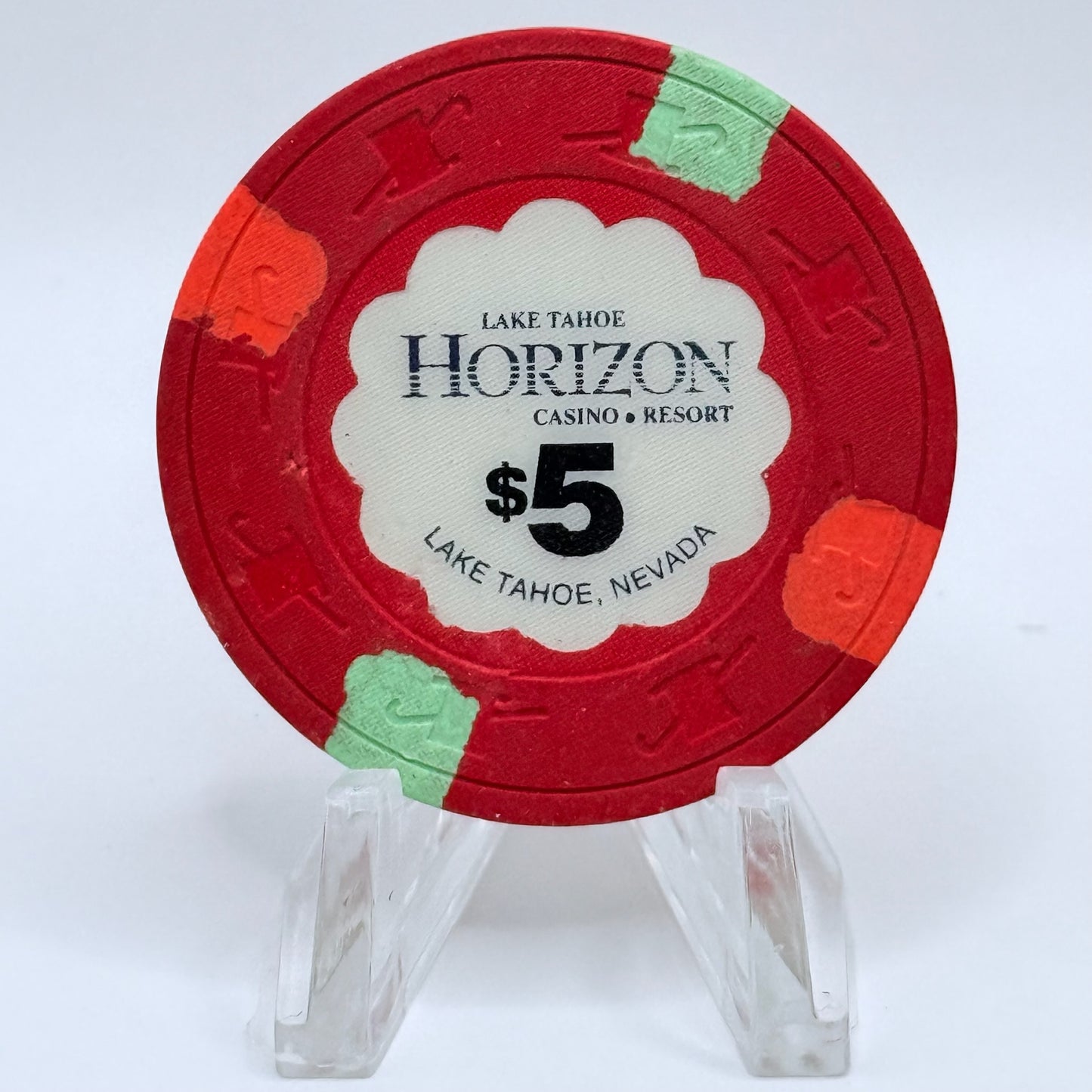 Horizon Casino Lake Tahoe Nevada 1990 $5 Casino Chip N5177 (worn)