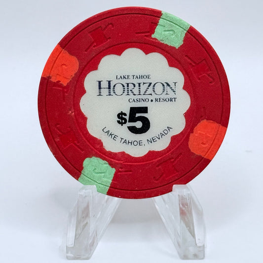 Horizon Casino Lake Tahoe Nevada 1990 $5 Casino Chip N5177 (worn)