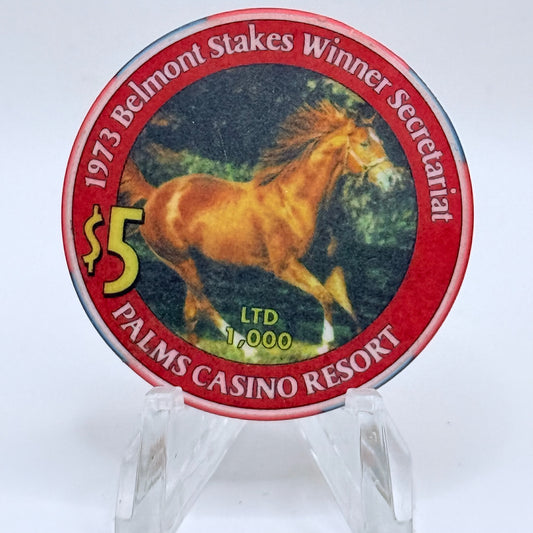 Palms Casino Resort Las Vegas Nevada 2002 'Kentucky Derby Winner, Secretariat' LE $5 Casino Chip E1961