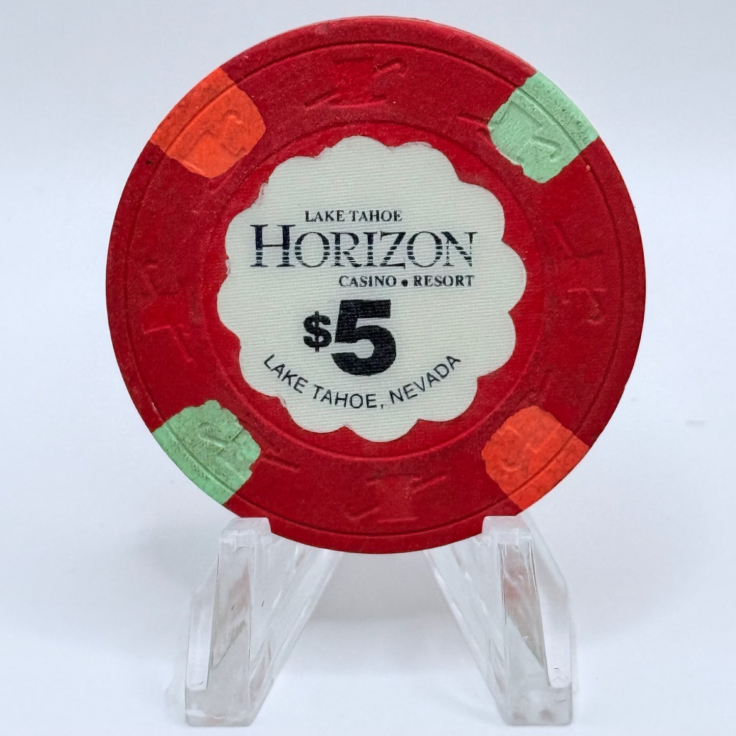 Horizon Casino Lake Tahoe Nevada 1990 $5 Casino Chip N5177 (worn)