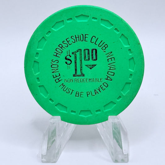 Horseshoe Club Reno Nevada 1971 LE $1 NCV Casino Chip V2823